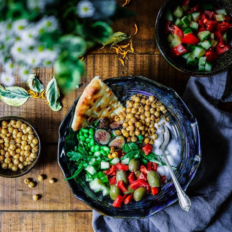 Photo of beautifully
            arranged food